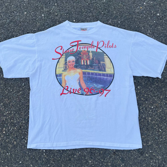 Vintage stone temple pilots live 1996 tiny music band shirt